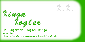 kinga kogler business card